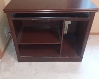 Office side table. 2 shelves slide out. See pictures. 29 x 36 x 20. Located in basement
