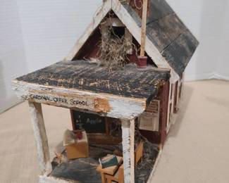 Schoolhouse/birdhouse decor, 12x12x5