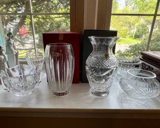 Assorted Cystal vases 