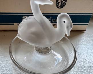 Lalique Swan Ring Holder