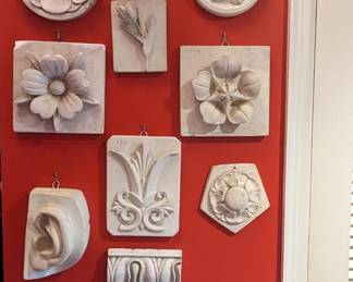 Nice collection of classic plasters by D. Brucciani & Co (London).                                                                                    Important 19th plaster cast company, Brucciani produced casts for the British Museum and the V&A.