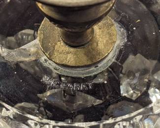 Baccarat marking on the bobeches. 