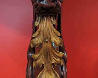 Cool details of the English one-legged pedestal table.