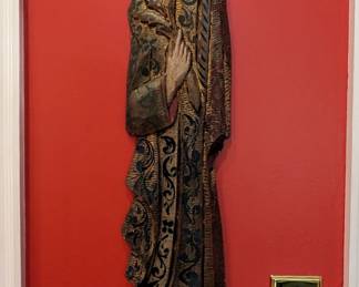 Vintage hand-carved/painted wooden St. Joseph icon.