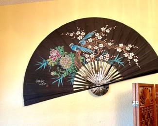 VINTAGE LARGE ASIAN WALL FAN