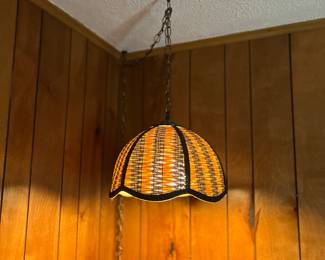 Vintage wicker lamp