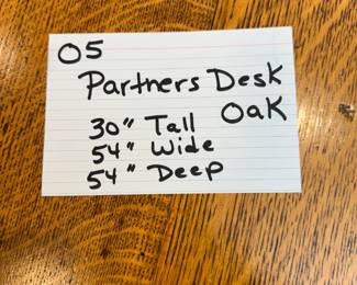 Quartersawn Oak Partners Desk	1200
