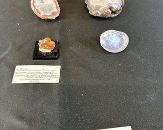 Window Amethyst Brazil Hessonite Garnet Coconut Geode Crystal  Stones