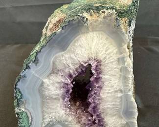 Natural Amethyst Cave Slice