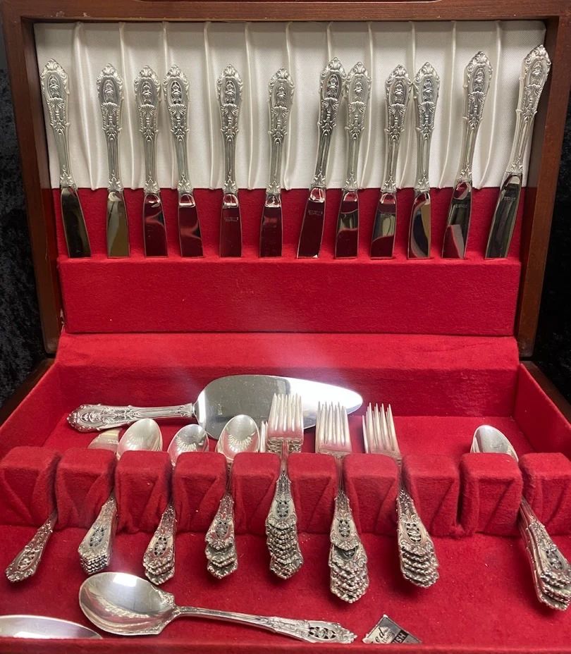 Rose Point By Wallace Sterling Silver Flatware