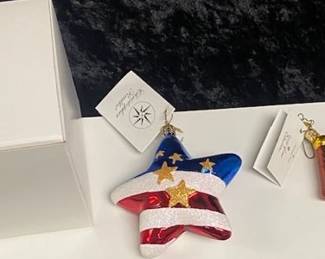 Christopher Radko Stars And Stripes Gem and Freedom Star Ornament