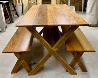 Hand Made Shaker Style Picnic Table Suitable for a Indoors or Covered Porch