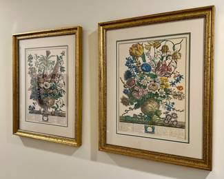 (5) Robert Furber "The Month in Flowers" Prints