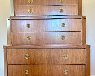 Charles Pfister Stepped Chest on Chest Dresser for Baker Furniture