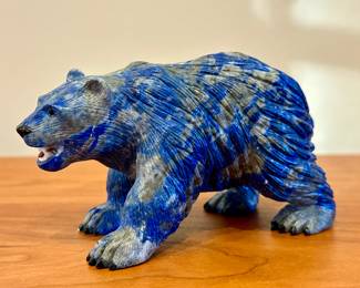 Carved Lapis Bear