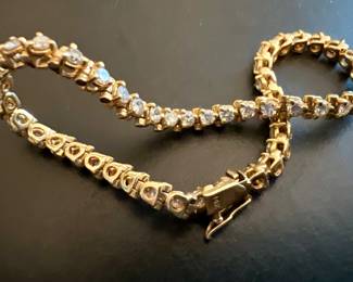 14K Diamond Tennis Bracelet