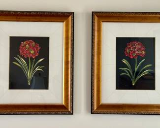 (5) Red Flower Prints