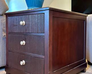 (2) Nautica for Lexington Furniture Side Tables with 3 Drawers