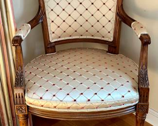 Upholstered Carved Armchair