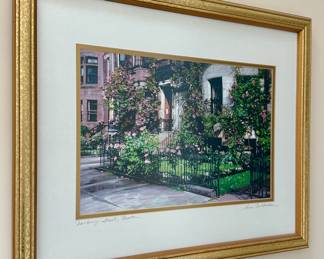 "Newbury Street, Boston," Signed Print