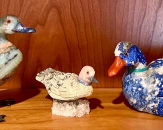 Carved Semi Precious Stone Birds