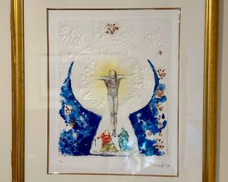 "Christ Crucified" Lithograph, Signed Salvador Dali