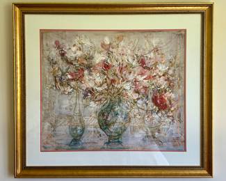"Trio of Vases," Edna Hibel Framed Print