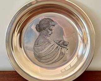 Franklin Mint Sterling Silver "Mother's Day Plate"