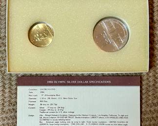 Uncirculated 1984 Olympic Coin Set