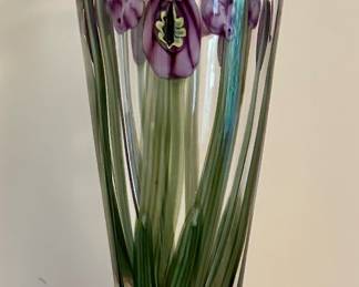 Douglas Merritt Art Glass Vase