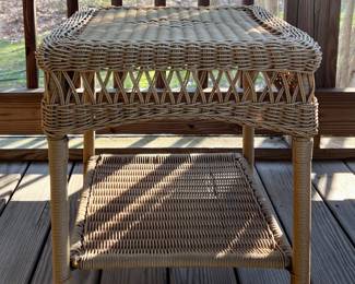 Lloyd Flanders Wicker Side Table
