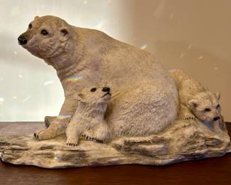 Boehm Porcelain "Polar Bear with Cubs"