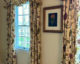 (2) Custom Panels & Valences (floral motif)
