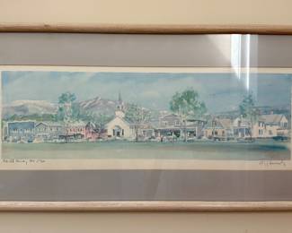 North Conway, Signed Lithograph
