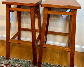 (2) Hand Made Shaker Style Stools