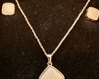 Taxco Sterling Silver Necklace & Earring Set