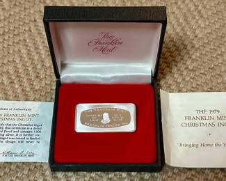 1979 Franklin Mint Christmas Ingot