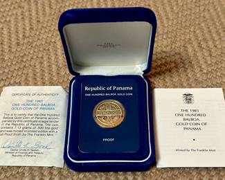 The 1983 One Hundred Balboa Gold Coin of Panama