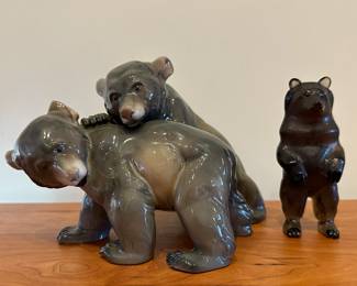 Rosenthal Bears (left) & Porcelain Bear (right)