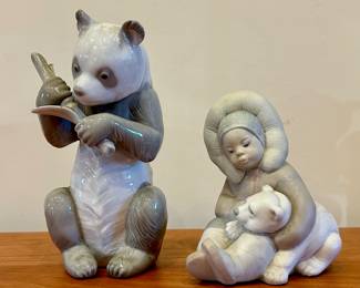 Nau by Lladro Panda (left) & Lladro Figurine