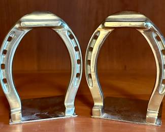Brass Horseshoe Bookends