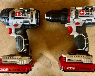 Porter Cable Impact Driver (left) & Porter Cable Drill (right) 