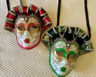 (2) Venetian Masks