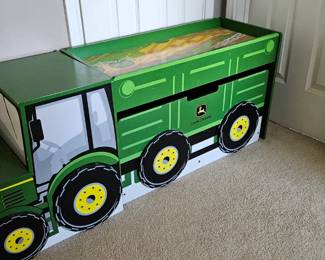 Really cute John Deere toy storage item.