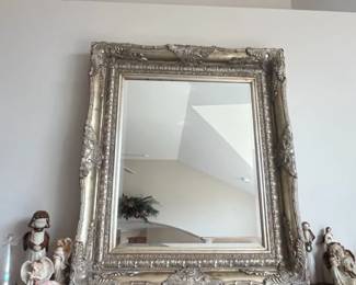 Vintage beveled framed mirror