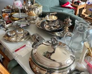 Silver plated dishes