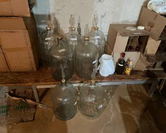 Glass Carboys- used for wine/beer making