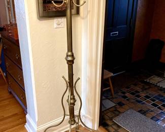 Vintage brass coat stand