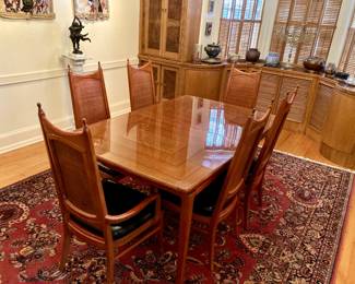 One of a kind dining table & 6 chairs