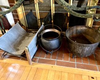 Antique cast iron kettles